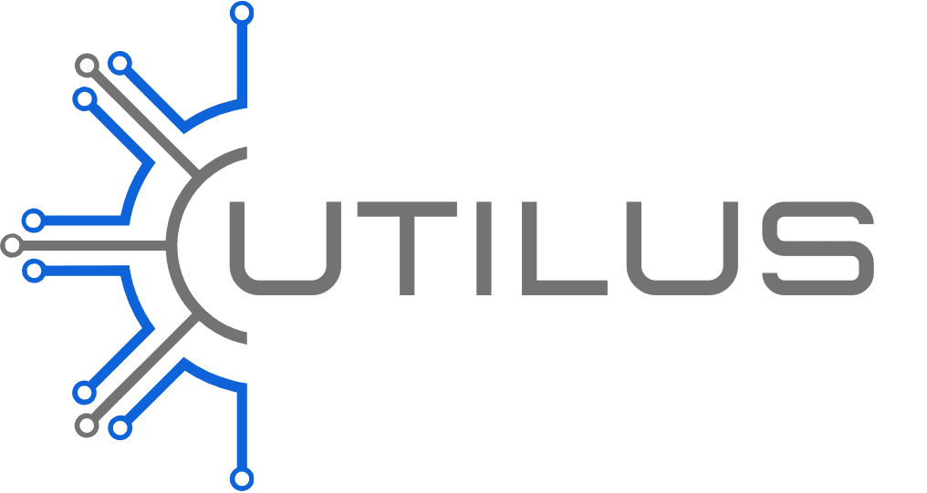 A green background with the word utilla in grey letters.