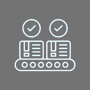 New-Project-2-square A icon of two boxes on a conveyor belt.