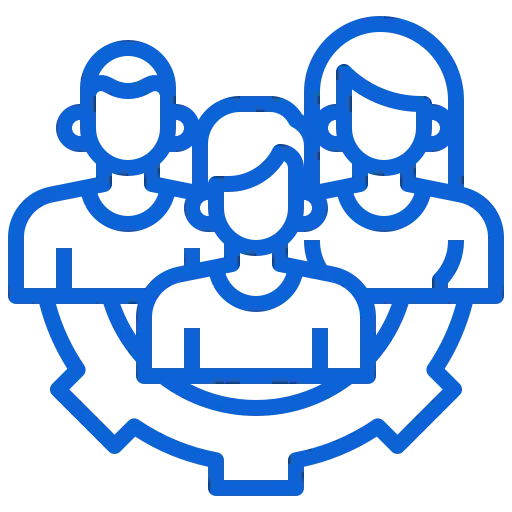 A blue and black image of an evil face.